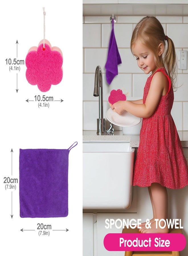Masthome 8 Pieces Kids Cleaning Set,Wooden Cleaning Toys for Kids Broom Dustpan Mop Brush Duster Rag Sponge and Hanging Stand,Skill Developmental Pretend Play Kit for Toddlers,Children - Image 4